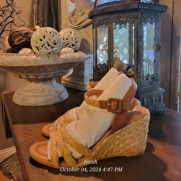 Andre Assous Milena Espadrille Wedge Sandal Designer Celebrity Luxury Leather 23 - Picture 8 of 13